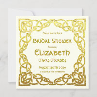 Boda celta Faux Gold Celtic Knot Bridal Shower
