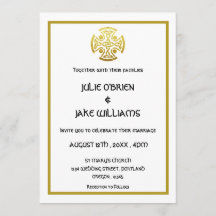 Boda Celta Faux Gold Celtic Knot Cross