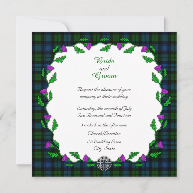 Invitación Boda Celtic Campbell (Anverso)