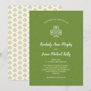 Invitación Boda Celtic Knot Shamrock 2