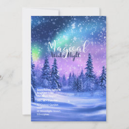 Invitación Boda Cena de Ensayo Winter Wonderland