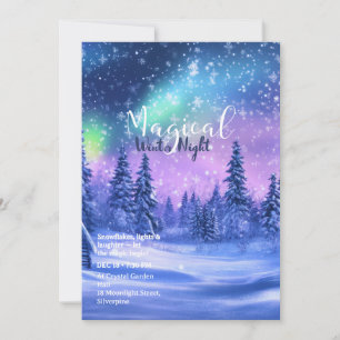 Invitación Boda Cena de Ensayo Winter Wonderland