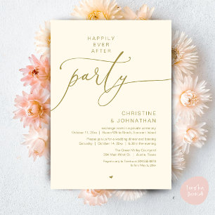 Invitación Boda Cena Fiesta Baile Felices para Siempre