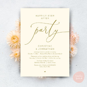 Invitación Boda Cena Fiesta Baile Felices para Siempre