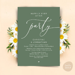 Invitación Boda Cena Fiesta Baile Felices para Siempre