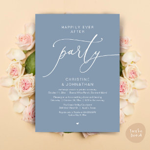 Invitación Boda Cena Fiestade Baile Felices para Siempre