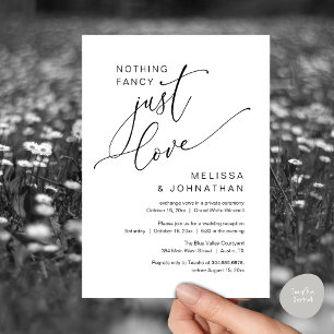 Invitación Boda Cena Minimalista Sin Adornos Solo Amor