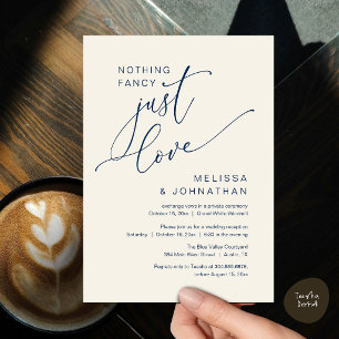 Invitación Boda Cena Minimalista Sin Adornos Solo Amor