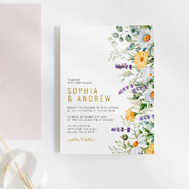 Invitación Boda Chamomile & Eucalyptus Wildflowers