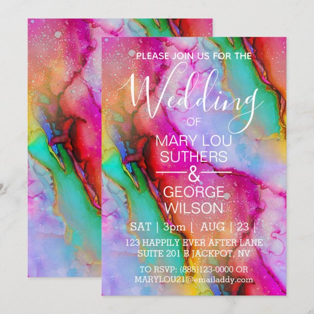 Invitación Boda Chem 7 (Anverso / Reverso)