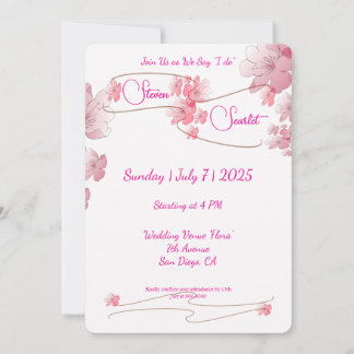 Invitación Boda Cherry Blossom