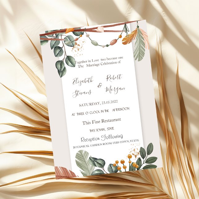 Invitación Boda Chic Boho (Subido por el creador)