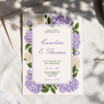 Boda chic de lavanda suave flor púrpura