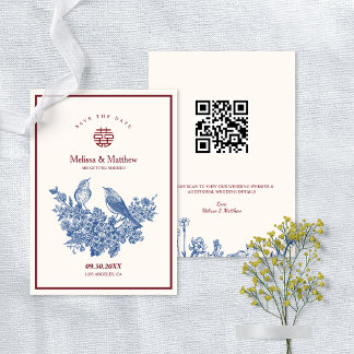 Invitación Boda China Floral de Urraca Save the Date