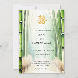 Invitación Boda chino de Bambú
