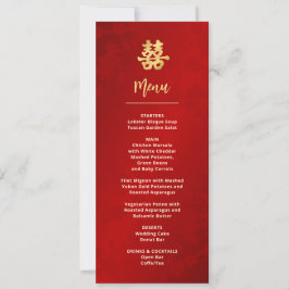 Invitación Boda chino rojo moderno