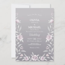 Boda Chinoiserie floral color de agua rosa platead