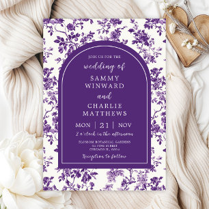 Invitación Boda Chinoiserie Purple Antique