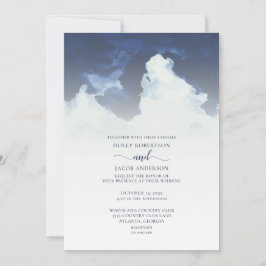 Invitación Boda cielo azul y nubes