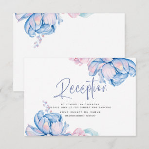 Invitación Boda   Cielos azules y peonetas rosadas de búfalo