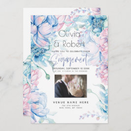 Invitación Boda | Cielos azules y peonetas rosadas de búfalo