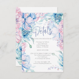 Invitación Boda | Cielos azules y peonetas rosadas de búfalo