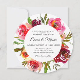 Invitación Boda circular de Romance radiante