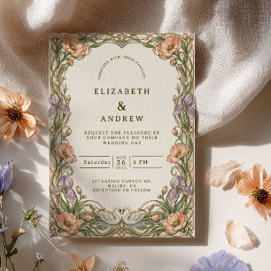 Invitación Boda Cisne Art Nouveau