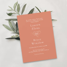 Boda Citrus Grove Naranja simple y negrita mínima
