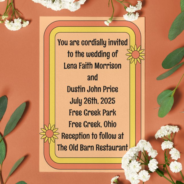 Invitación Boda Citrus Sixties (Subido por el creador)