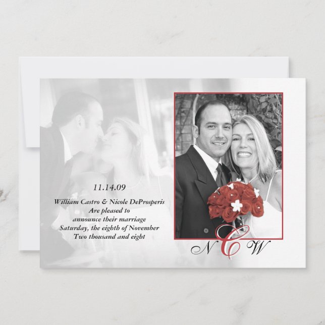 Invitación Boda clásica (Anverso)