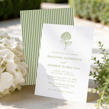 Boda Clásica de Hortensias en Verde Oliva