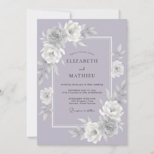 Invitación Boda Clásica de Naturaleza Lavanda