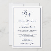 Boda clásica elegante azul marino