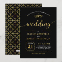 Boda clásica elegante | Ceremonia de boda negra y