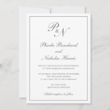 Boda clásica elegante gris
