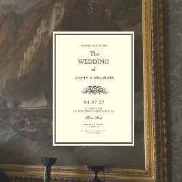 Invitación Boda Clásica Elegante Vintage