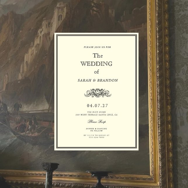 Invitación Boda Clásica Elegante Vintage (Subido por el creador)