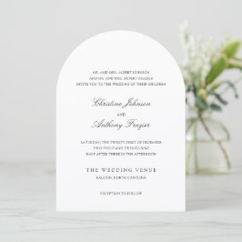 Invitación Boda Clásica en Blanco y Negro con Dinero Antiguo