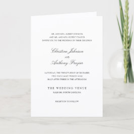 Invitación Boda Clásica en Blanco y Negro Dinero Antiguo
