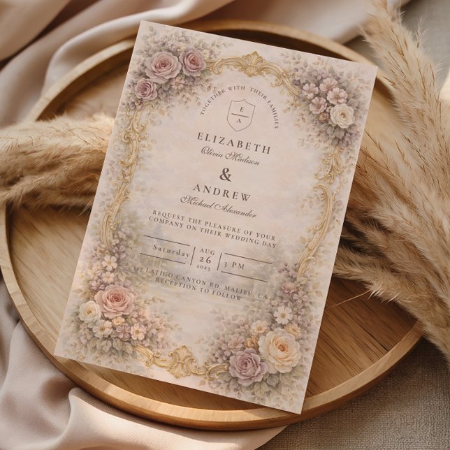 Invitación Boda Clásica Europea Barroca (Subido por el creador)