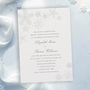 Invitación Boda Clásica Moderna Formal de Invierno Mágico