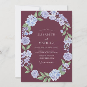 Invitación Boda Clásica Regia Borgoña