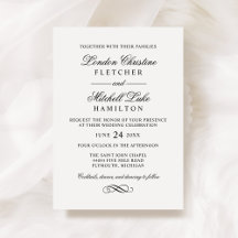 Boda Clásica Serif Negro Blanco