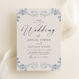 Invitación Boda Clásica Vintage Chinoiserie