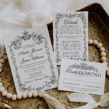 Boda Clásica Vintage en Blanco y Negro
