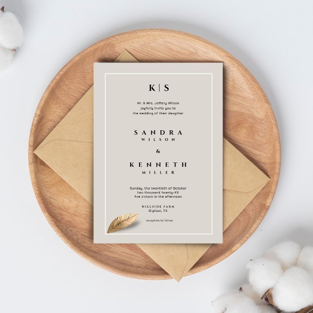 Invitación Boda clásica y elegante (Subido por el creador)