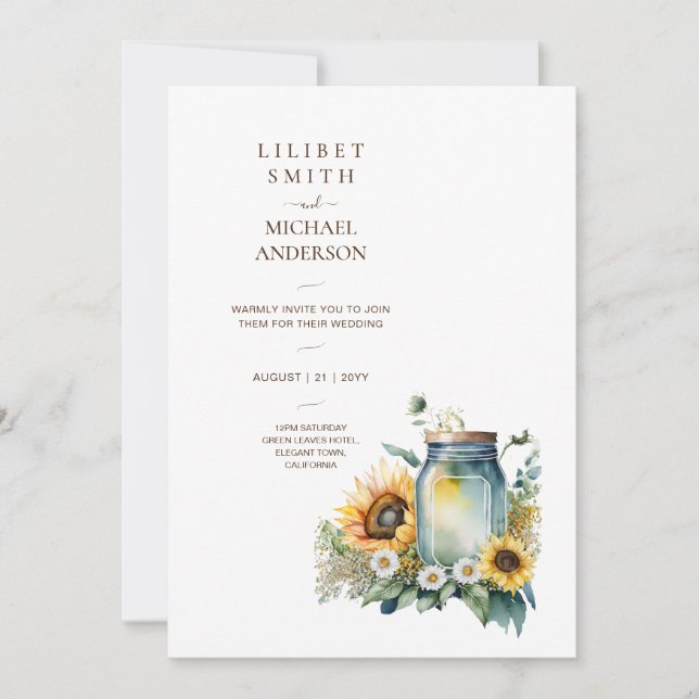 Invitación Boda clásico Cumpleaños Jubilación de Baby Shower (Anverso)