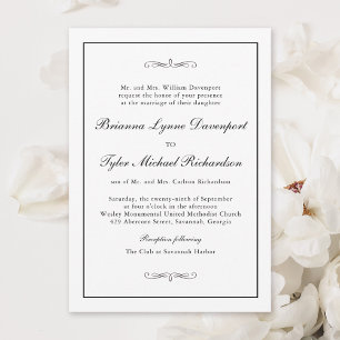 Invitación Boda clásico de elegancia simple