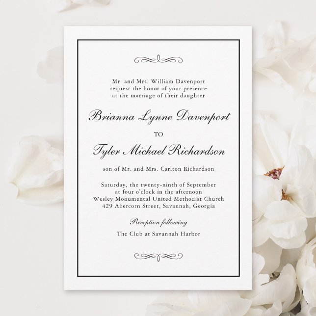 Invitación Boda clásico de elegancia simple (Available in both printed and instant download digital formats.)
